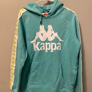 Kappa Teal Hoodie with Yellow Accents
